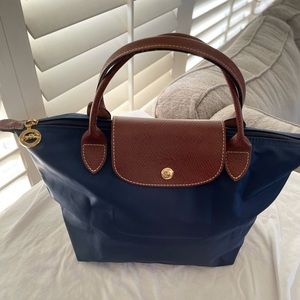 Longchamp Le pilage original small top handle tote.